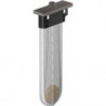Set finition square pour support douchette bord de baignoire noir chromé brossé