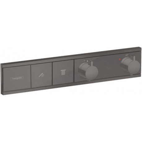 Module thermostatique RainSelect encastréavec 2 fonctions noir chromé brossé