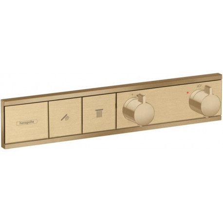 Module thermostatique RainSelect encastréavec 2 fonctions bronze brossé