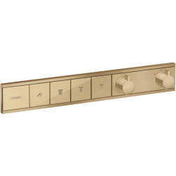 Module thermostatique RainSelect encastréavec 4 fonctions bronze brossé