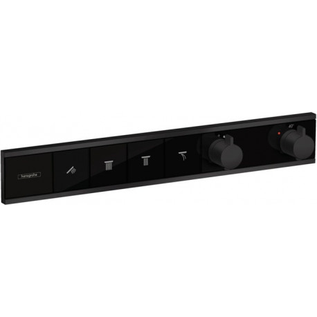 Module thermostatique RainSelect encastréavec 4 fonctions noir mat