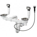 D15-11 Garniture de vidage automatique 370 x 370 acier inoxydable