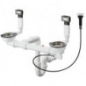 D15-11 Garniture de vidage automatique 370 x 370 acier inoxydable