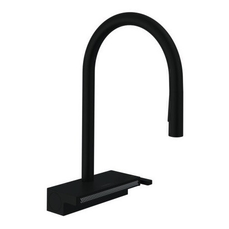 mitigeur de cuisine 170,avec douchette extractible 3 jets, sBox noir mat