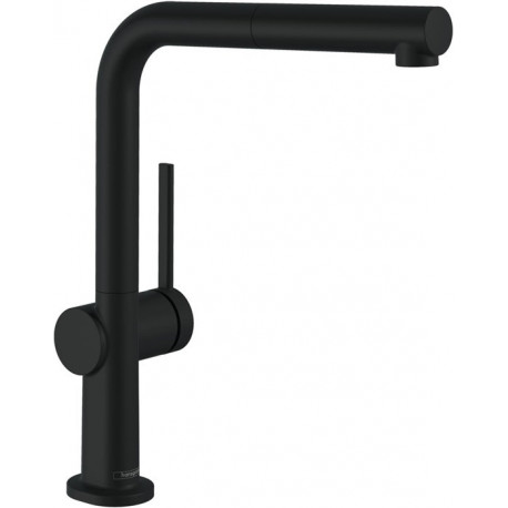 mitigeur de cuisine 270,avec douchette extractible 1 jet, sBox noir mat