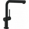 mitigeur de cuisine 270,avec douchette extractible 1 jet noir mat