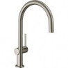 mitigeur de cuisine 220, 1jet aspect acier inox