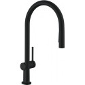 mitigeur de cuisine 210,avec douchette extractible 2 jets noir mat