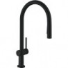 mitigeur de cuisine 210,avec douchette extractible 2 jets noir mat