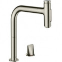 mitigeur de cuisine 200avec douchette extractible aspect acier inox