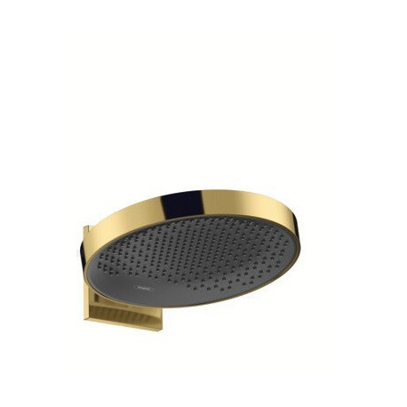 tête de douche 360 1jetavec bras de douche aspect doré poli