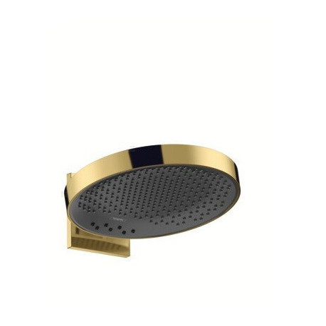 tête de douche 360 3jetavec bras de douche aspect doré poli