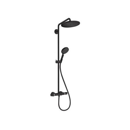 Showerpipe 280 1jetavec mitigeur thermostatique noir mat