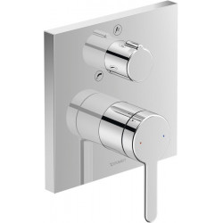 mitigeur bain-douche Duravit C.1 UPavec inverseur angulaire chroméé