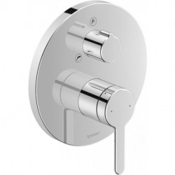 mitigeur de bain Duravit C.1 UPavec inverseur Sich-kom rond chroméé