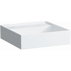 Lave-mains KARTELL 460 x 460 mm sans trop-plein, sans trou pour robinet blanc LAUFEN