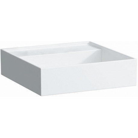 Lave-mains KARTELL 460 x 460 mm sans trop-plein, sans trou pour robinet blanc LAUFEN