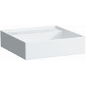 Lave-mains KARTELL 460 x 460 mm sans trop-plein, sans trou pour robinet blanc LCC LAUFEN