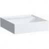 Lave-mains KARTELL 460 x 460 mm sans trop-plein, sans trou pour robinet blanc LCC LAUFEN