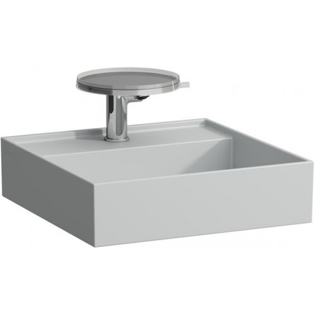 Lave-mains KARTELL 460 x 460 mm sans trop-plein, sans trou pour robinetterie gris LAUFEN