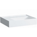 Lavabo KARTELL 600 x 460 mm, étagère à gauche sans trop-plein, sans trou pour robinet blanc LAUFEN