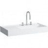 Lavabo KARTELL 900 x 460 mm, étagère à gauche sans trop-plein, version 1 trou pour robinet blanc LAUFEN