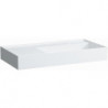 Lavabo KARTELL 900 x 460 mm, étagère à gauche sans trop-plein, sans trou pour robinet blanc LAUFEN