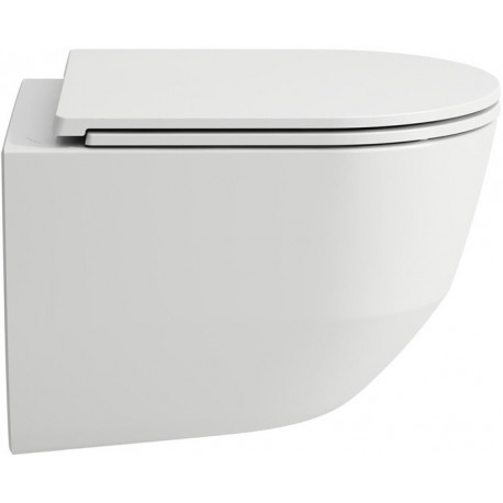 WC suspendu LAUFEN PRO S, sans bride, à fond creux, compact blanc LCC LAUFEN