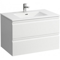 LAUFEN PRO S lavabo avec meuble sous-vasque, 800 x 500 mm 2 tiroirs, blanc mat LAUFEN