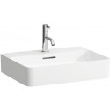 Lavabo VAL 550 x 420 mm avec trop-plein, 3 trous de robinetterie design blanc LAUFEN