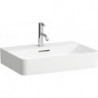 Lavabo VAL 600 x 420 mm avec trop-plein, version 3 trous robinet blanc LCC LAUFEN