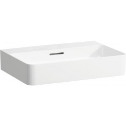 Lavabo VAL 600 x 420 mm avec trop-plein, sans trou de robinetterie blanc LAUFEN