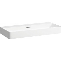 Lavabo VAL 950 x 420 mm avec trop-plein, sans trou pour robinet blanc LCC LAUFEN