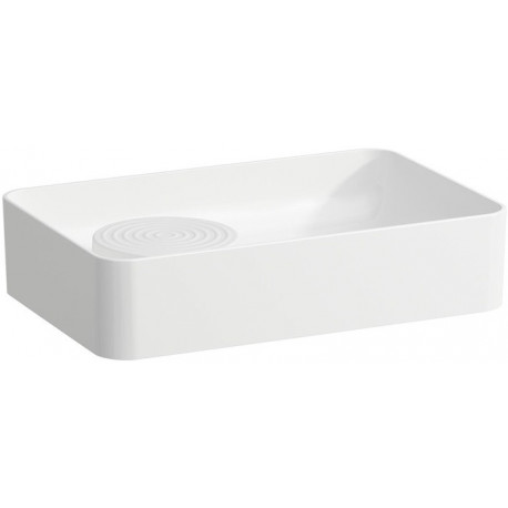 Vasque pour lavabo VAL 550 x 360 mm avec trop-plein, sans trou pour robinet blanc LCC LAUFEN