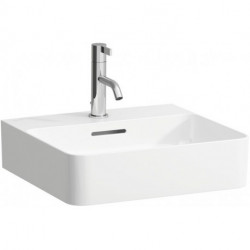 Lave-mains VAL 450 x 420 mm avec trop-plein, version 1 trou pour robinet LAUFEN