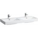 Lavabo double LAUFEN PRO S 1200 x 460 mm avec trop-plein, version 1 trou robinet blanc LCC LAUFEN
