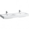 Lavabo double LAUFEN PRO S 1200 x 460 mm avec trop-plein, version LAUFEN blanc avec 3 trous pour robinetterie