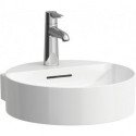 Lave-mains VAL 400 x 425 mm avec trop-plein, version 1 trou pour robinet LAUFEN