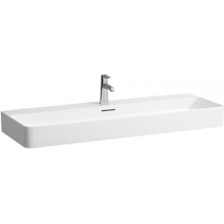 Lavabo VAL 1200 x 420 mm avec trop-plein, version 1 trou robinet blanc LCC LAUFEN