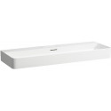 Lavabo VAL 1200 x 420 mm avec trop-plein, sans trou pour robinet blanc LCC LAUFEN