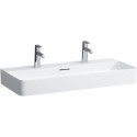 Lavabo VAL 950 x 420 mm avec trop-plein, version 2 trous robinet blanc LCC LAUFEN