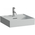 Lavabo KARTELL 500 x 460 mm, encastrable sous avec trop-plein, 1 trou pour robinetterie LAUFEN gris