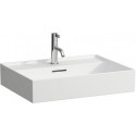Lavabo KARTELL 600 x 460 mm, encastrable sous avec trop-plein, sans trou pour robinet, blanc mat LAUFEN