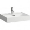 Lavabo KARTELL 600 x 460 mm, encastrable sous avec trop-plein, sans trou pour robinet, blanc mat LAUFEN