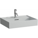 Lavabo KARTELL 600 x 460 mm, encastrable sous avec trop-plein, 1 trou robinet gris LAUFEN