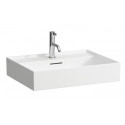Vasque à poser KARTELL 600 x 460 mm, dessous rectifié avec trop-plein, gris LAUFEN sans trou pour robinetterie