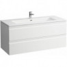 LAUFEN PRO S lavabo avec meuble sous-vasque, 2 tiroirs, 1 trou pour robinet, LAUFEN blanc brillant