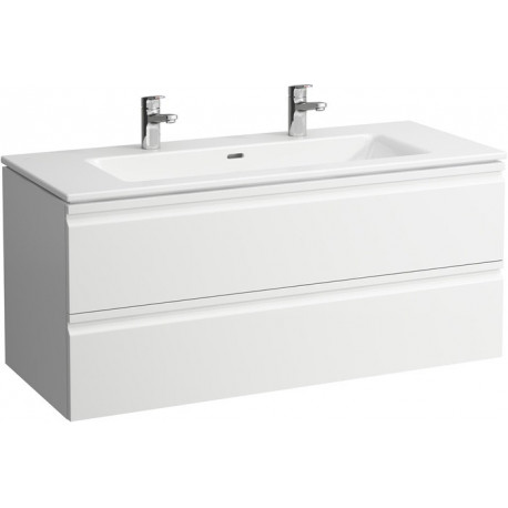 LAUFEN PRO S lavabo avec meuble sous-vasque, 2 tiroirs, 2 trous pour robinetterie, chêne clair LAUFEN