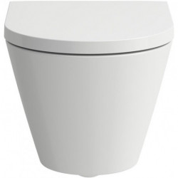 WC suspendu KARTELL, sans bride, à fond creux blanc LAUFEN