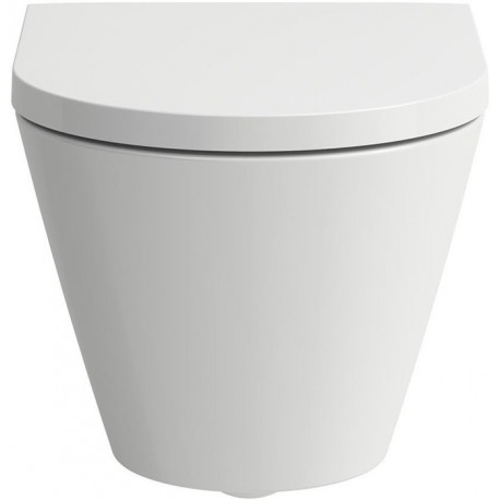 WC suspendu KARTELL, sans bride, à fond creux blanc LAUFEN